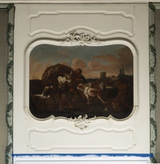 Shepherd's Scene with a Laden Donkey, Roos, Philipp Peter 1657–1706 painter. General tones of brown