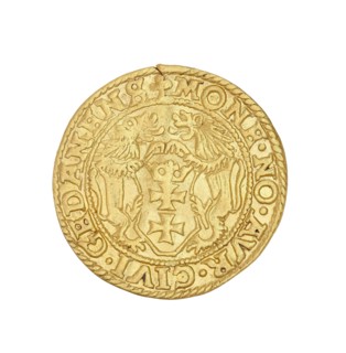 Gdansk ducat, Sigismund II Augustus King of Poland; 1544–1572, Poland, Gdansk mint, coin, A round