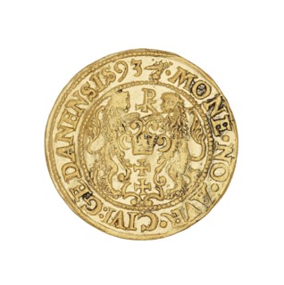 Gdansk ducat; Klüwer, Filip fl. 1588–1601, mintmaster co-creator; Sigismund III Vasa King of