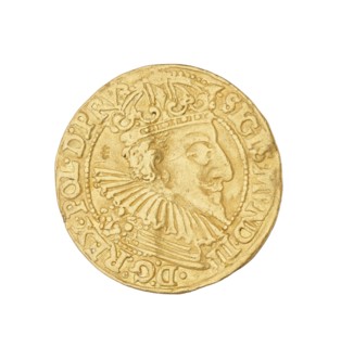 Gdansk ducat; maker: Filip Klüwer fl. 1588–1601, mintmaster; issuer: Sigismund III Vasa, King of
