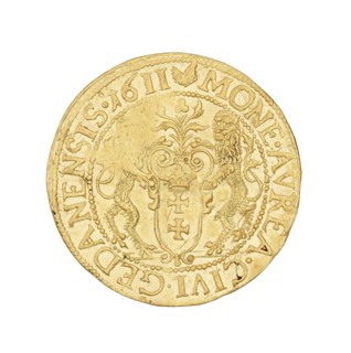 Gdansk ducat; Klüwer, Daniel fl. 1608–1618, mintmaster co-creator; Sigismund III Vasa King of