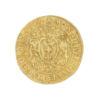Gdansk ducat, Wladyslaw IV Vasa king of Poland; 1632–1648; maker: Rogge, Gerhard fl. 1639–1657,