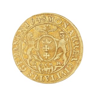 Gdansk ducat, Wladyslaw IV Vasa king of Poland; 1632–1648; maker: Rogge, Gerhard fl. 1639–1657,