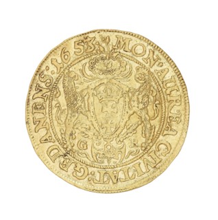 Gdansk ducat, John II Casimir Vasa King of Poland; 1648–1668, Lesse, Daniel mintmaster, 1656–1685,