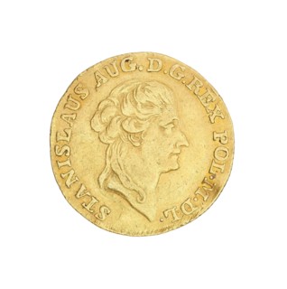 Crown ducat; Brenn, Efraim mint master; 1741–1792 mint master, co-creator; Stanislaw August