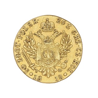 Double Polish zloty - 50 zloty, Alexander I Romanov Emperor of Russia; King of Poland; 1777–1825