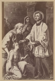 Photograph of a painting: Ignacy Jasinski 1833–1878, St. Valentine; Ignacy Jasinski, Polish