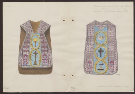 Siennica Masovian Voivodeship. A violin chasuble made of a silver-leaf belt from the Paschalis