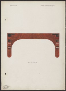 Underside of a mahogany console from the furnishings of the Belweder Palace, 1915 — views in a