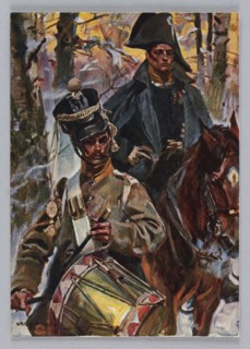 Reproduction of a painting: Wojciech Kossak 1856-1942, Officer and Drummer in the Battle of