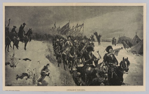 Reproduction of a painting: Wojciech Kossak 1856–1942, Armored Banner, 1903; painting, Polish
