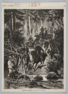 Reproduction of a painting: Wojciech Kossak 1856–1942, Expedition for the Bear Hunt; 1880;