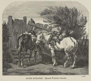 Cossack horses; painting/graphic illustration, 1873; Wojciech Kossak 1856–1942 — artist; Ernest
