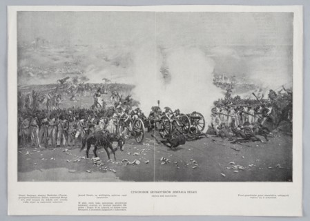Reproduction of a painting: Wojciech Kossak 1856–1942, Fragment of the Battle of the Pyramids The