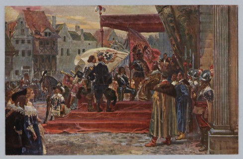 Wojciech Kossak 1856–1942, The Predatory Fief: The Prussian Homage, 1912; page from the Prussian