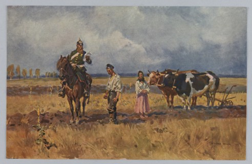 Wojciech Kossak 1856–1942, Down! Prussian Rugi; a page from the Prussian Spirit portfolio, 1912.