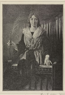 Reproduction of a painting: Stanislaw Bienkiewicz 1855–1930, Saint Cecilia; painting; Polish