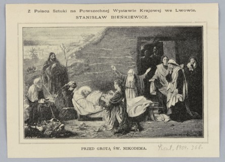 Reproduction of a painting: Stanislaw Bienkiewicz 1855–1930, Before the Grotto of St. Nicodemus;