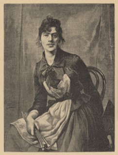 Reproduction of a painting: Anna Bilinska-Bohdanowicz 1857–1893, Self-portrait; painting; Polish