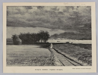 Reproduction of a painting: Karol Biske 1863–1928, Before the Storm; painting, Polish painting,