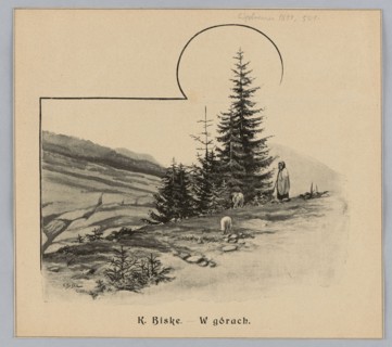 Reproduction of a painting: Karol Biske 1863–1928, In the Mountains; painting, Polish painting,