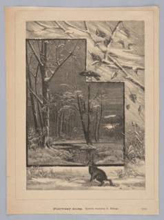 First Snow, Biske, Karol 1863–1928 author / illustrator, Krajewski, Jan fl. 1874–1887 woodcut