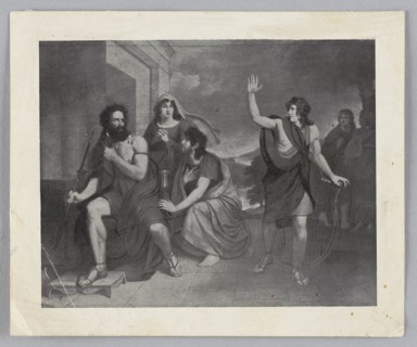 Reproduction of a painting: Antoni Brodowski 1784–1832, Saul's Wrath on David; painting; Polish