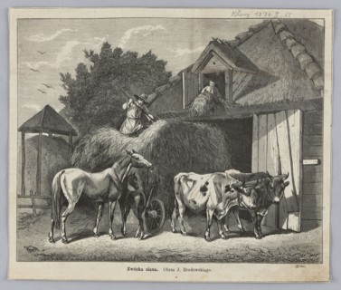Reproduction of a painting: Józef Brodowski 1828–1900, Hay Cart, 1874; painting; Polish painting;