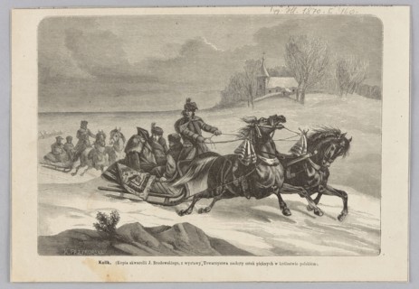 Reproduction of a watercolor: Józef Brodowski 1828–1900, Kulik; reproduction after a watercolor,