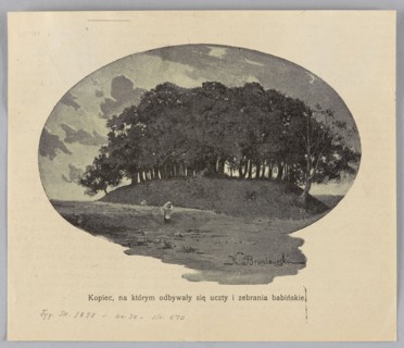 Reproduction of a painting: Kazimierz Broniewski ca. 1864–?, Mound where Babin feasts and