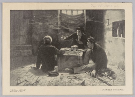 Reproduction of a painting: Kazimierz Broniewski ca. 1864-?, Division of the Spoils; reproduction