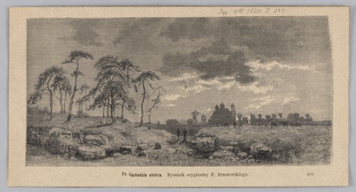 After sunset; Brzozowski, Feliks 1836–1892 draughtsman/author; Krajewski, Jan fl. 1874–1887 woodcut