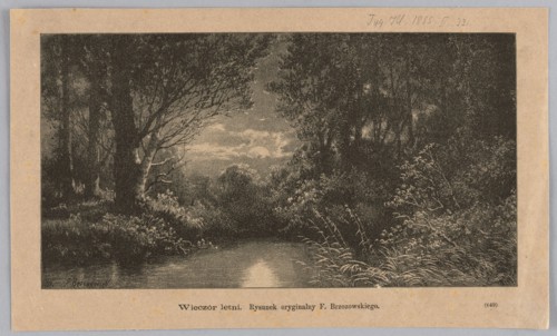 Summer evening; 1885; illustration by Feliks Brzozowski 1836–1892; reproduced by Angerer & Göschl