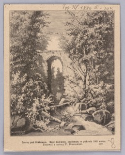 Czerna near Krakow; 1880; drawing by Feliks Brzozowski 1836–1892, engraved by Józefa Kleczenska;