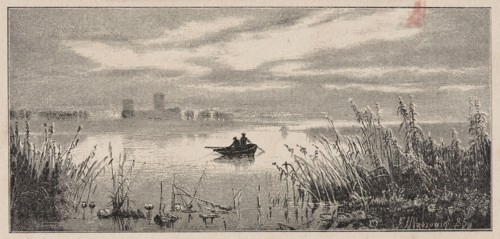 Lake Goplo; Feliks Brzozowski 1836–1892 draughtsman/author; unknown woodcut artist author; boats;