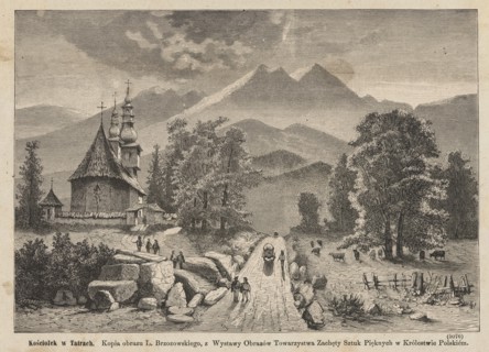 Reproduction of a painting: Feliks Brzozowski 1836–1892, A Small Church in the Tatra Mountains;