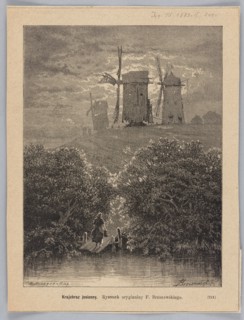 Autumn landscape; Brzozowski, Feliks 1836–1892 author/drawer; reproduction by Angerer, C. & Göschl