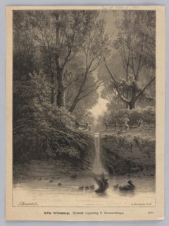 In the spring; 1883. Illustration by Feliks Brzozowski 1836–1892, reproduced by Angerer & Göschl.