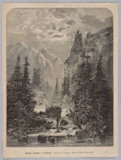 The area around Roztoka in the Tatra Mountains; Brzozowski, Feliks 1836-1892 draughtsman/author,