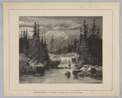 The area around Muran in the Tatra Mountains; woodcut illustration after Feliks Brzozowski