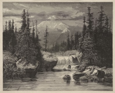 The area around Muran in the Tatra Mountains; woodcut illustration after Feliks Brzozowski