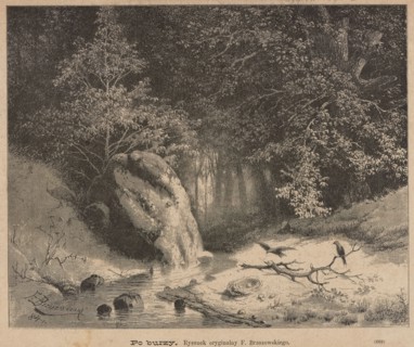 After the storm; 1885; illustration by Feliks Brzozowski 1836–1892, reproduced by Angerer & Göschl