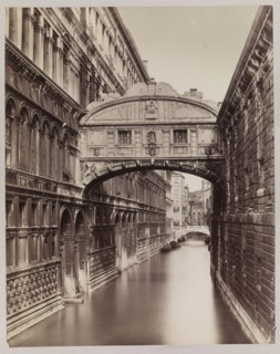 Venice. View of the Ponte dei Sospiri Bridge of Sighs seen from the Ponte della Paglia, Naya, Carlo