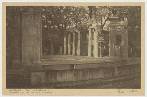 Warsaw. Theatre in Lazienki Park, Jan Bulhak 1876–1950 photographer, St. Wojciech's Printing House