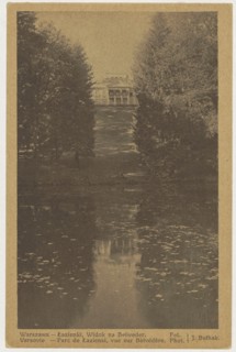 Warsaw. Lazienki, View of the Belweder, ca. 1935. Photographer: Jan Bulhak 1876–1950. Postcard, 14