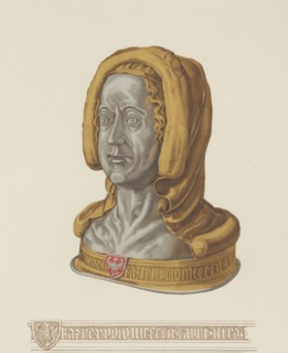 Silver head of Sister Mary Magdalene of Stobnica; illustration from Patterns of medieval art and