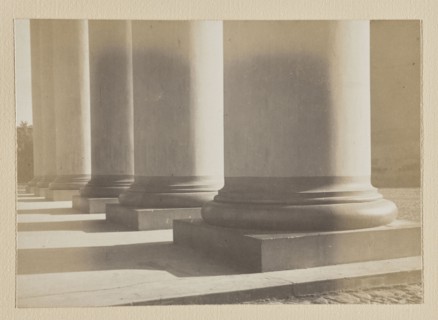 Vilnius. Colonnade of the Cathedral's pediment; photograph in the album Vilnius Temples, volume 1,
