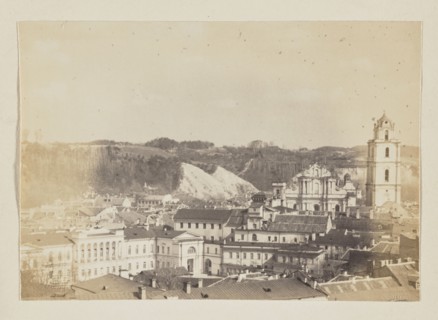 St. John's Church; photograph, 1912, panorama of Vilnius; photographic print: height 11.5 cm, width