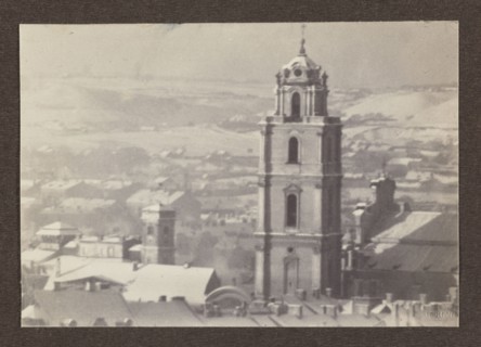 St. John's Church; photograph, 1914; subject: panoramic view of Vilnius including St. John's