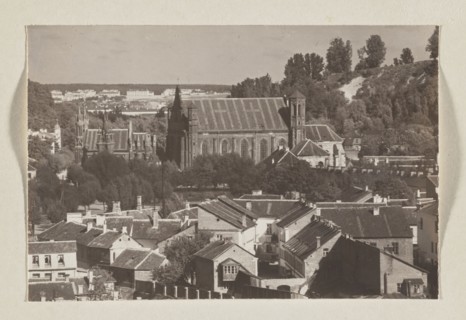 Bernardine Church; photograph, 1912, panoramic view of Vilnius; photographic print, height 10.5 cm,